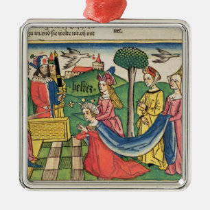 Esther 2 15-18, Esther is chosen to be Queen by th Metal Tree Decoration