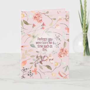 Esther 4:14 Christian Bible Verse Art Card