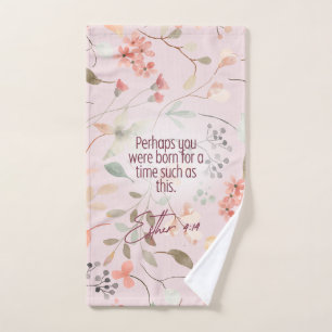 Esther 4:14 Christian Bible Verse Art Hand Towel