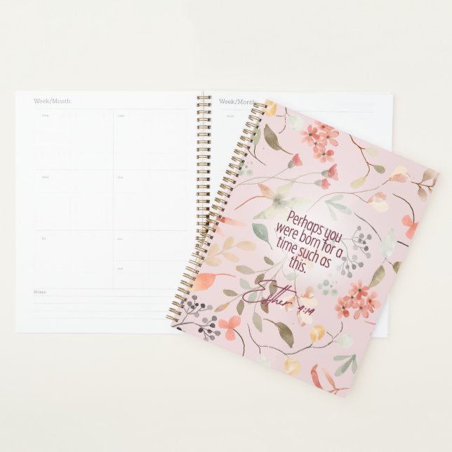 Esther 4:14 Christian Bible Verse Art Planner (Display)