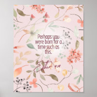 Esther 4:14 Christian Bible Verse Art