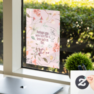 Esther 4:14 Christian Bible Verse Art Window Cling