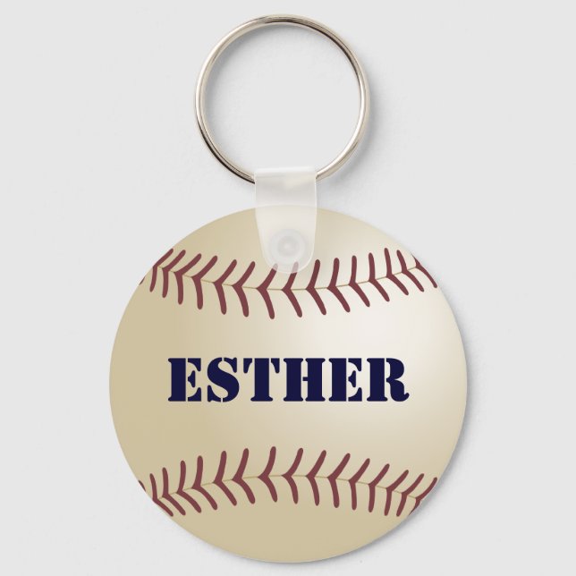 Esther Baseball Keychain (Front)
