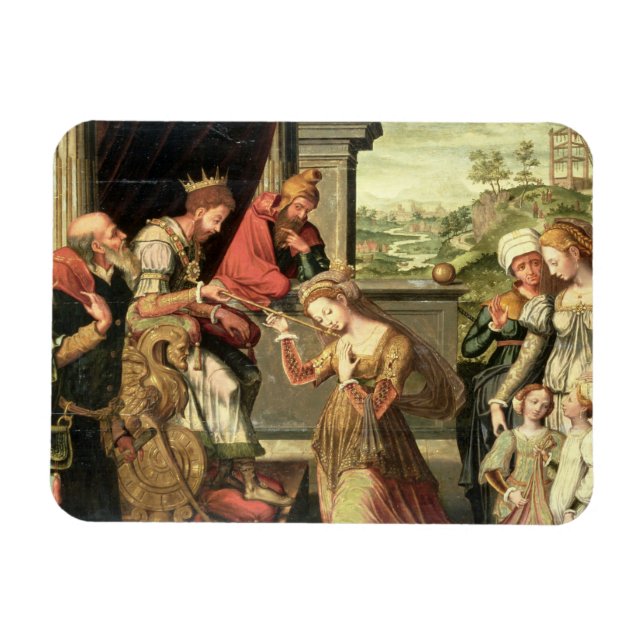 Esther before King Ahasuerus with Haman being sent Magnet (Horizontal)