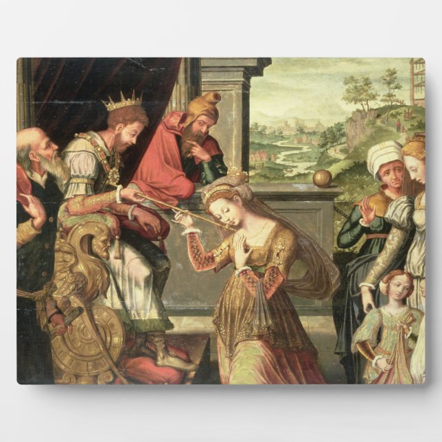 Esther before King Ahasuerus with Haman being sent Plaque (Front)