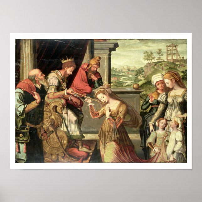 Esther before King Ahasuerus with Haman being sent Poster (Front)