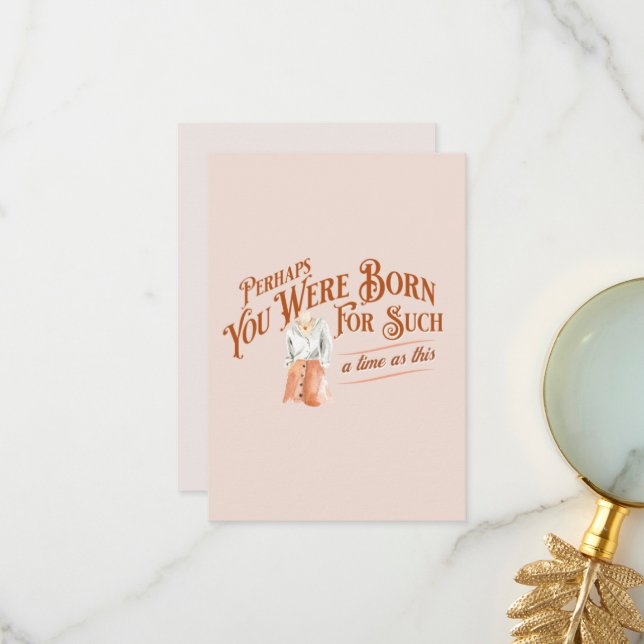 Esther Bible Verse Feminine  Thank You Card (Front/Back In Situ)