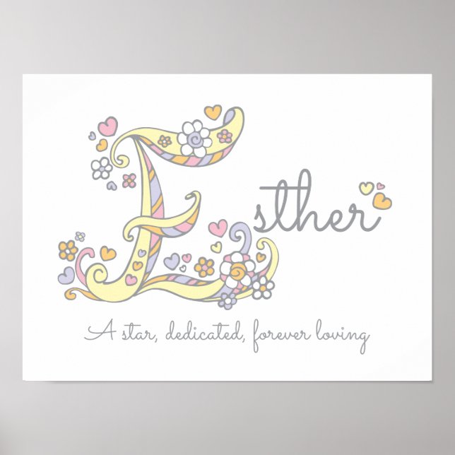 Esther girls name meaning poster (Front)