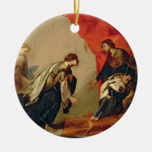 Esther in front of Ahasuerus, c.1645-50 (oil on ca Ceramic Tree Decoration