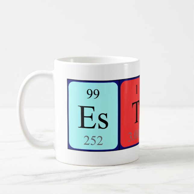Esther periodic table name mug (Left)