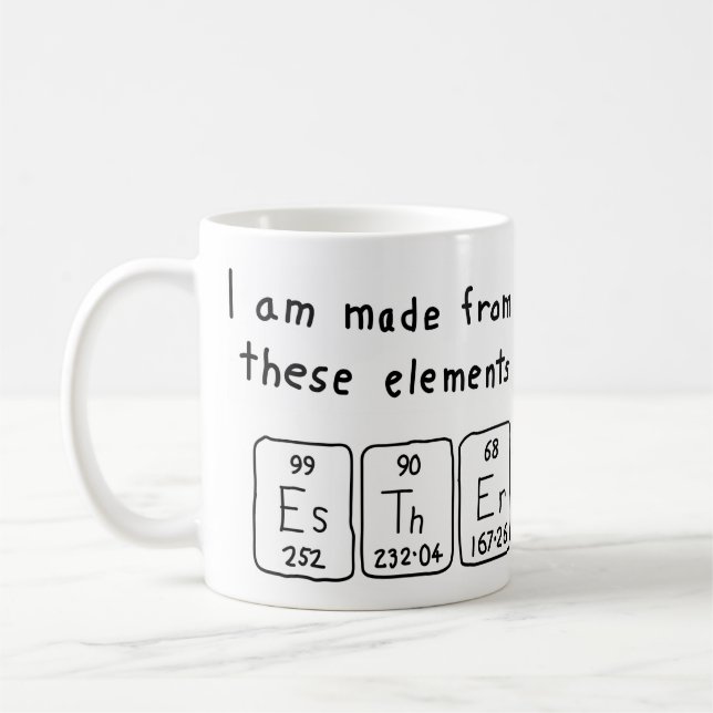 Esther periodic table name mug (Left)