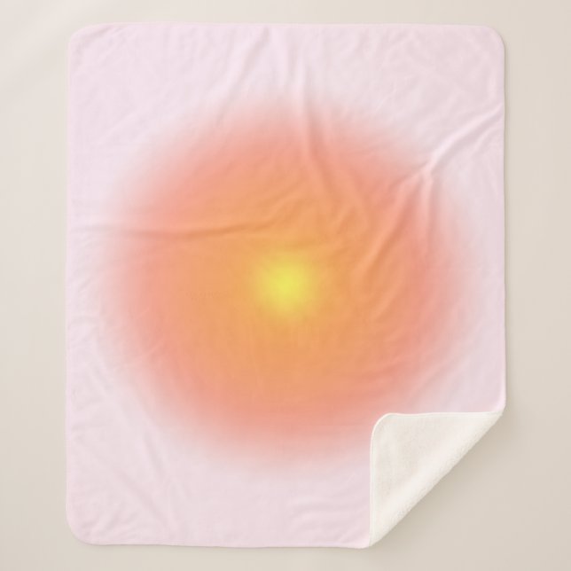 Esthetic Aura Gradient Color  Sherpa Blanket (Front)