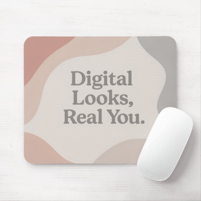 Esthetic Pastel Abstract Shapes Digital Look Mouse Mat (With Mouse)