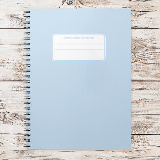Esthetic Soft Pastel Solid Color Composition Notebook