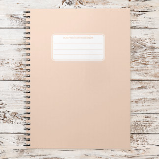 Esthetic Soft Pastel Solid Color Composition Notebook