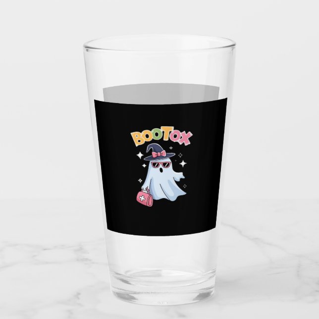 Esthetician Botox Halloween Aesthetic Nurse Plasti Glass (Front)