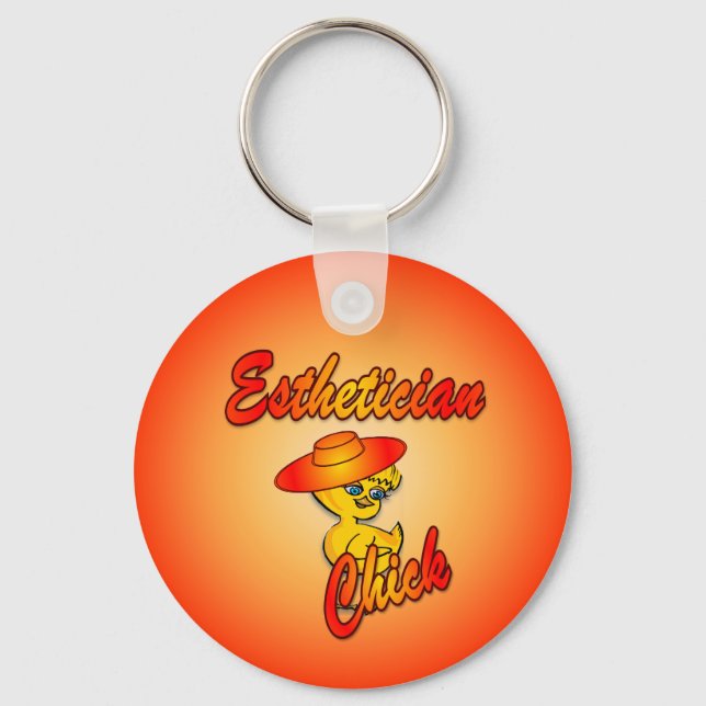 Esthetician Chick #5 Key Ring (Front)
