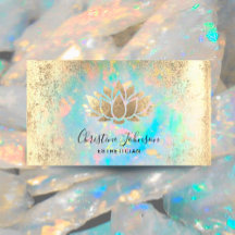 esthetician faux gold foil lotus logo