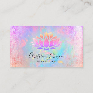 esthetician lotus design  business card