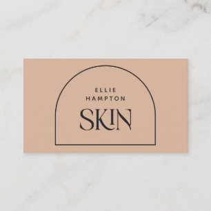 Esthetician Minimalist Blush Arch Beauty Cosmetic Business Card