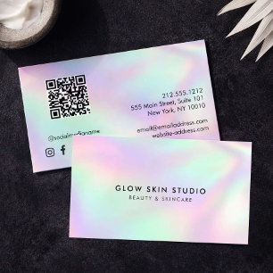 Esthetician QR Code Minimalist Beauty Business Card