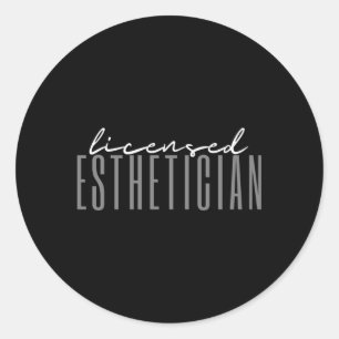 Esthetician Skin Care Classic Round Sticker