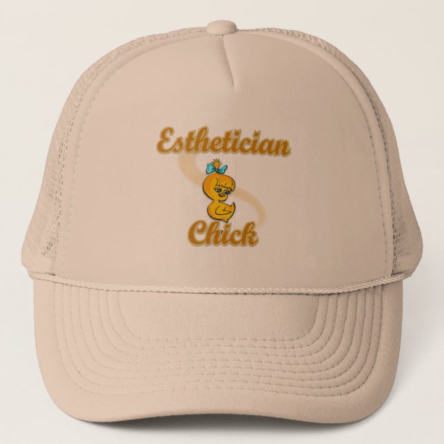 Esthitician Chick Trucker Hat (Front)