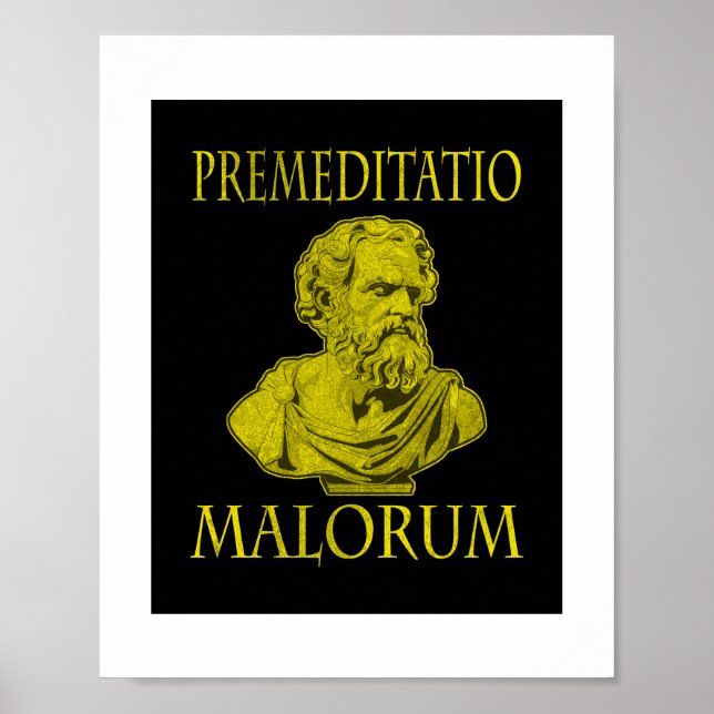 Estoic Philosophy (Estoicism). Phrase in Latin. Poster (Front)