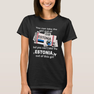 Estonia Boarding Pass Estonia Girl Estonia T-Shirt