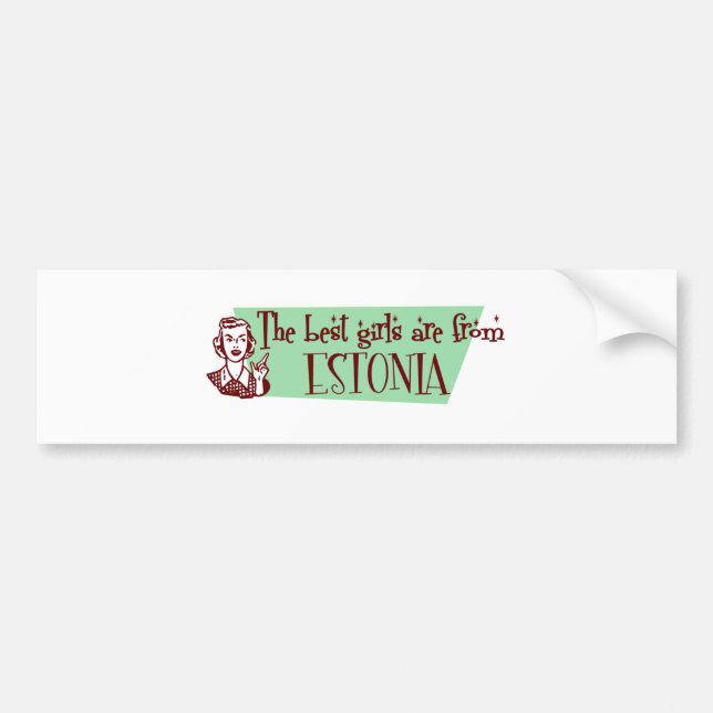 ESTONIA BUMPER STICKER (Front)