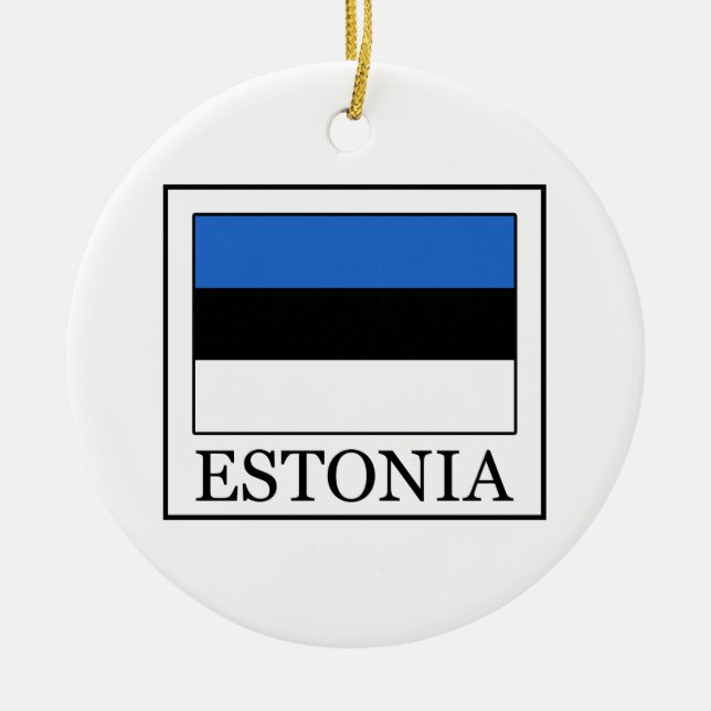 Estonia Ceramic Tree Decoration (Front)