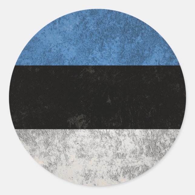 Estonia Classic Round Sticker (Front)