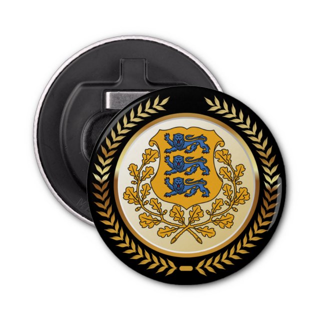 Estonia Coat of Arms Bottle Opener (Front)
