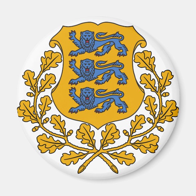 Estonia Coat of arms EE Magnet (Front)