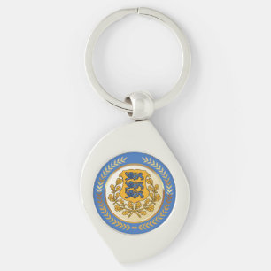 Estonia Coat of Arms Key Ring