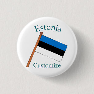 Estonia Country Flag Thunder_Cove 3 Cm Round Badge