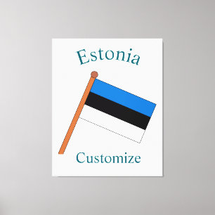 Estonia Country Flag Thunder_Cove Canvas Print