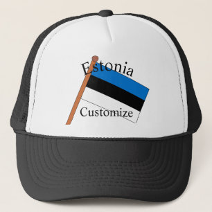 Estonia Country Flag Thunder_Cove Trucker Hat