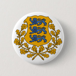 estonia emblem 6 cm round badge