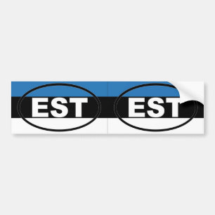 Estonia - EST - European oval Bumper Sticker