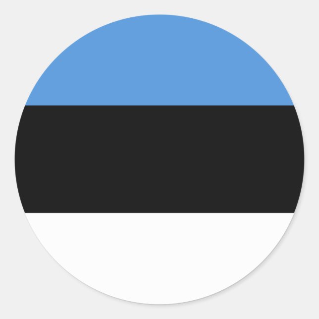 Estonia (Estonian) Flag Classic Round Sticker (Front)