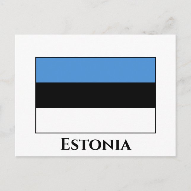 Estonia (Estonian) Flag Postcard (Front)