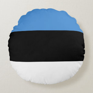 Estonia (Estonian) Flag Round Cushion