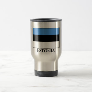 Estonia (Estonian) Flag Travel Mug