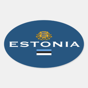 Estonia European Oval Style Sticker