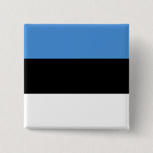 Estonia Flag 15 Cm Square Badge