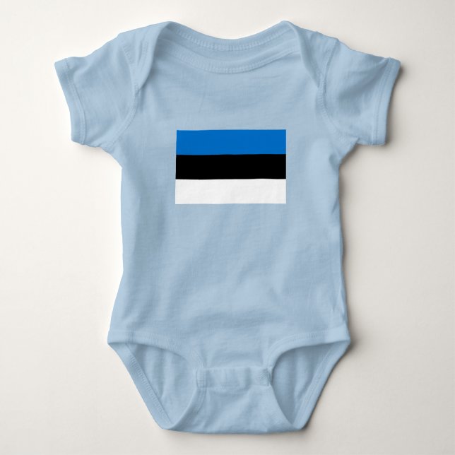Estonia Flag Baby Bodysuit (Front)