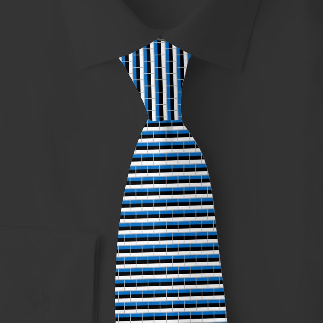 Estonia Flag Brick Pattern Tie (Creator Uploaded)