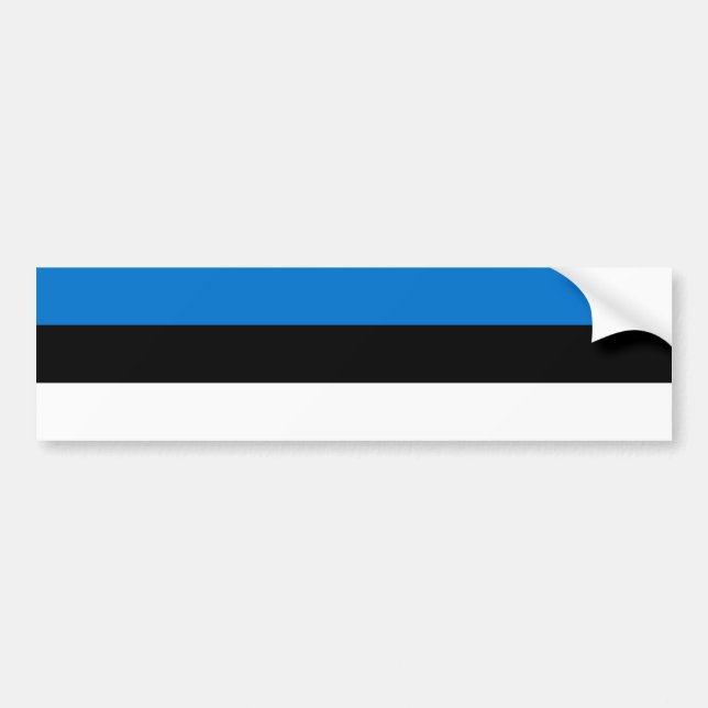 Estonia Flag Bumper Sticker (Front)