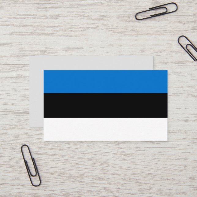 Estonia flag business card (Front/Back In Situ)